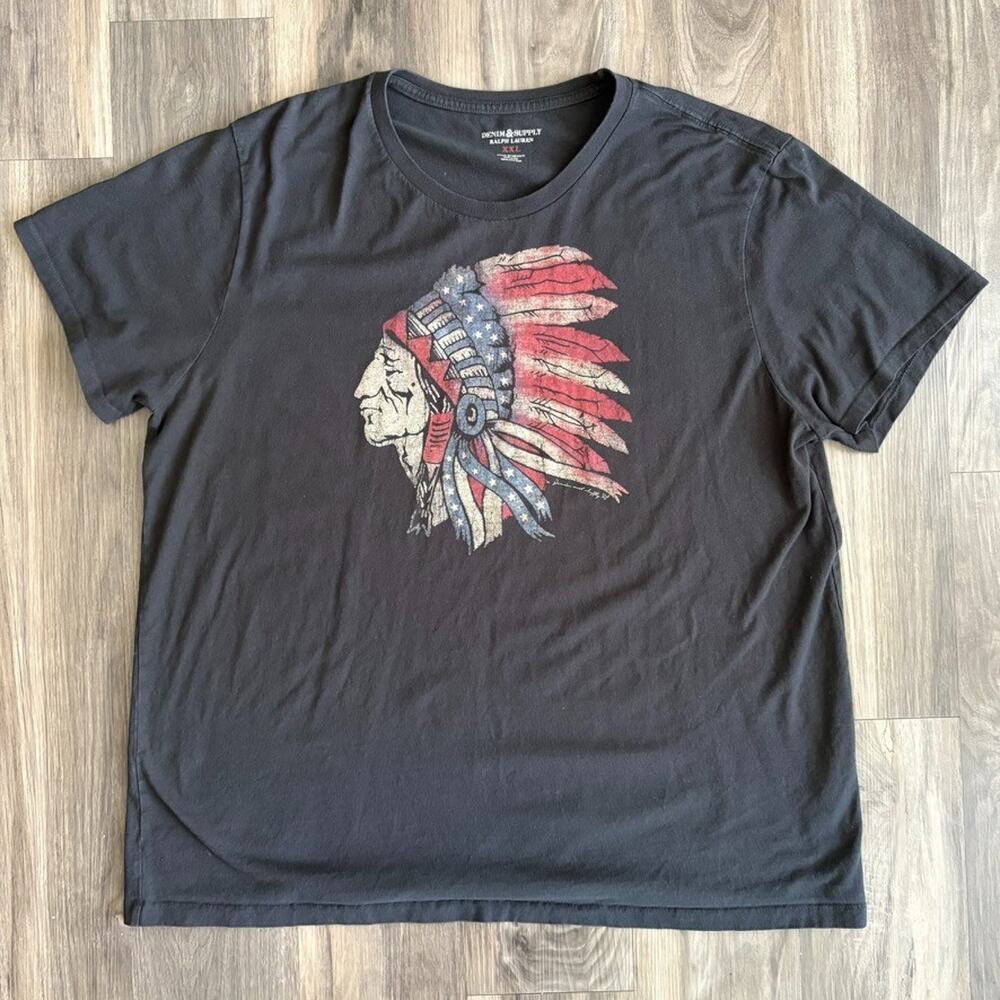 Denim & Supply Ralph Lauren Chief Head Graphic T-Shirt Men's Size 2XL